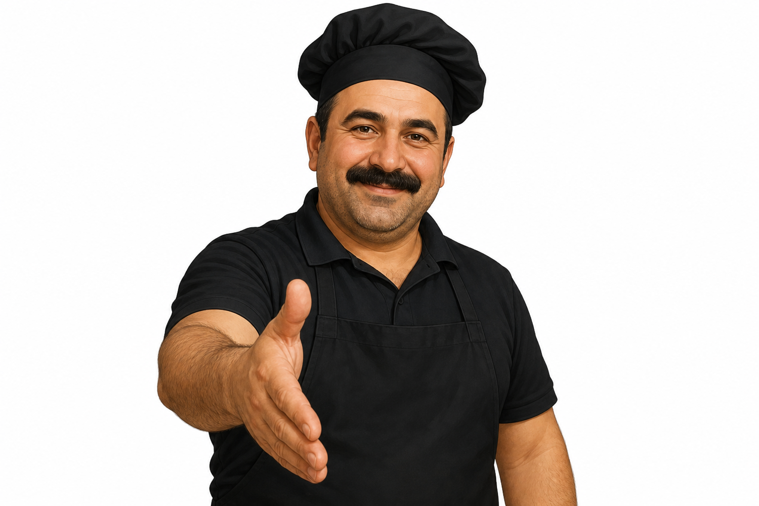 Izgara restoranı sahibi el sıkışıyor