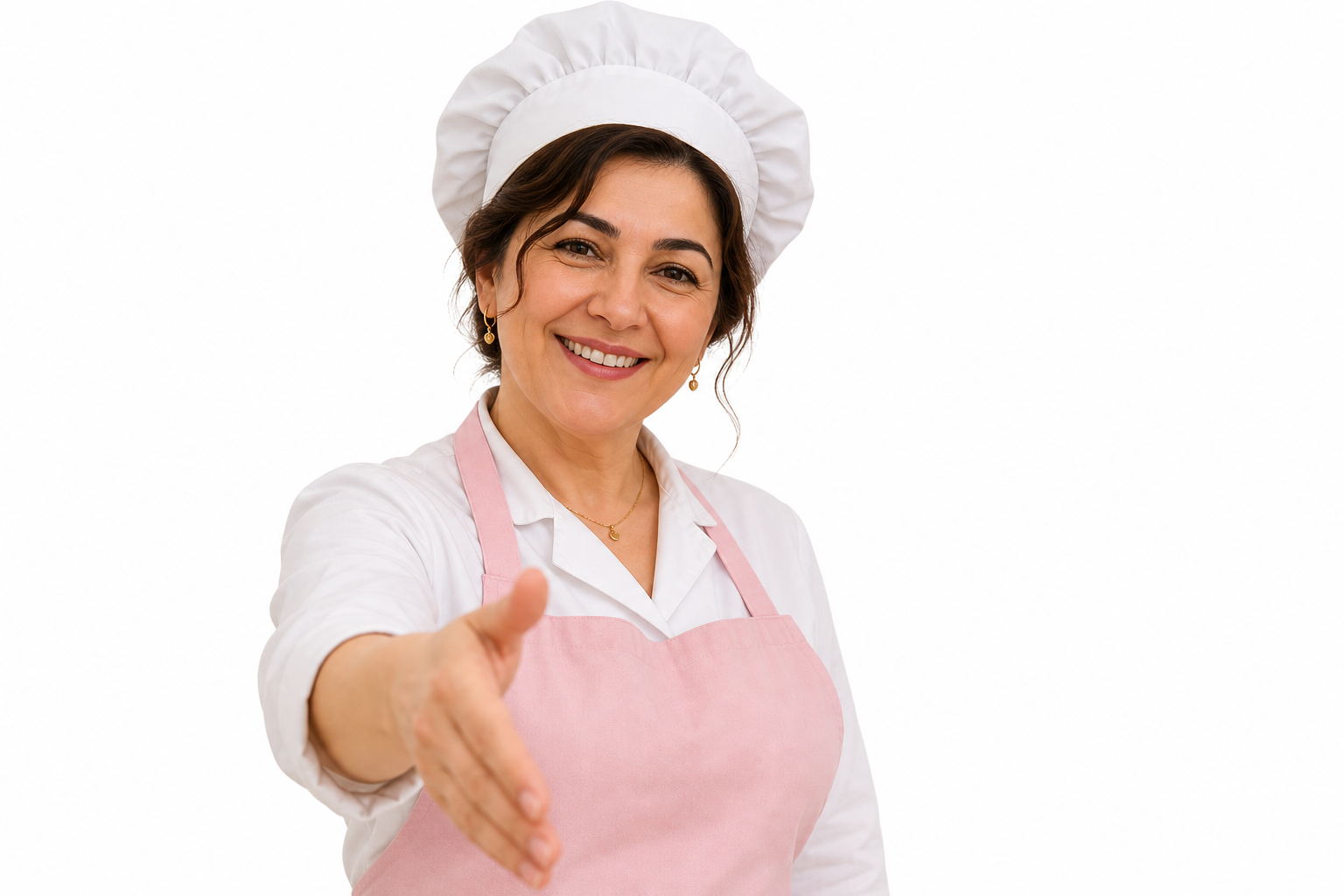 Pastane işletmecisi el sıkışıyor
